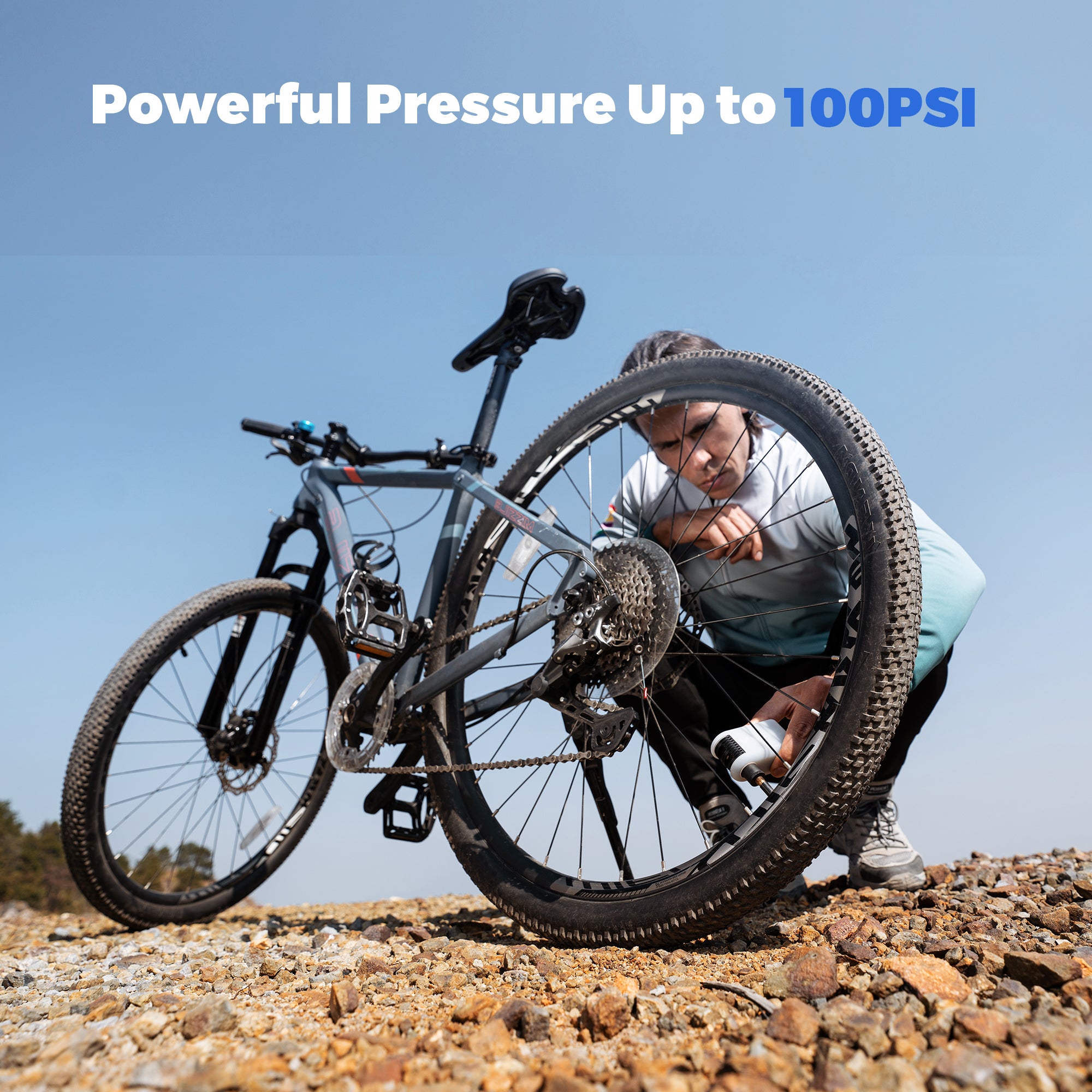 TINY BIKE PUMP - Ultra-Mini 100PSI Rechargeable Bicycle Pump - Image 9