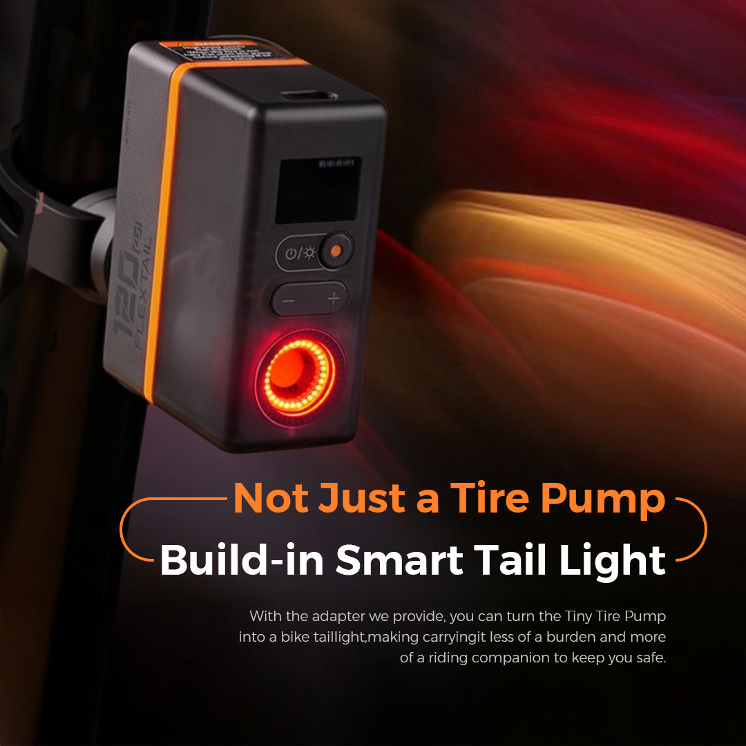 TINY TIRE PUMP ACS - 120PSI Mini Electric Pump with Cool Taillight - Image 9