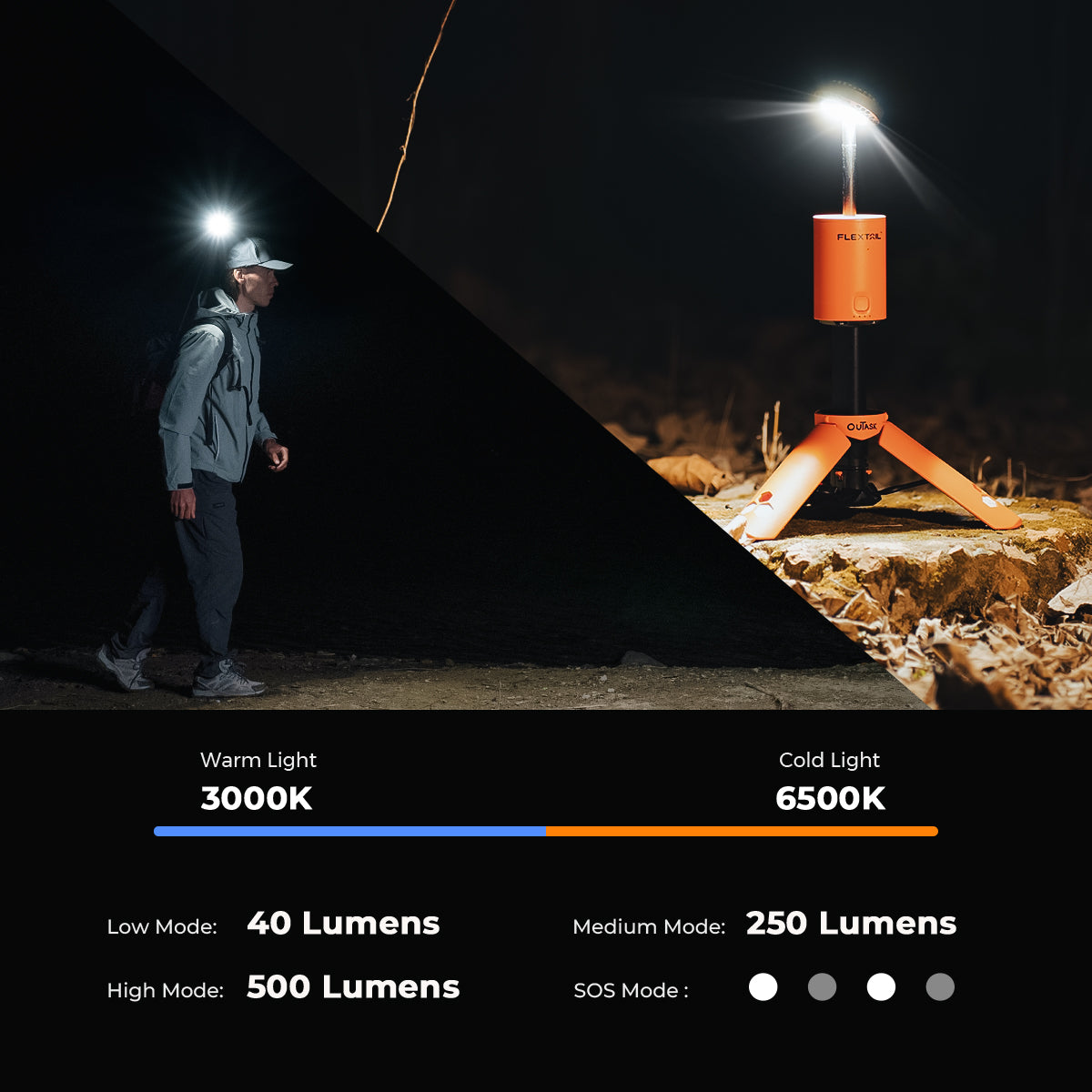 EVO LANTERN - FLEXTAIL x OuTask 2-in-1 Telescopic Lantern for Versatile Lighting - Image 6