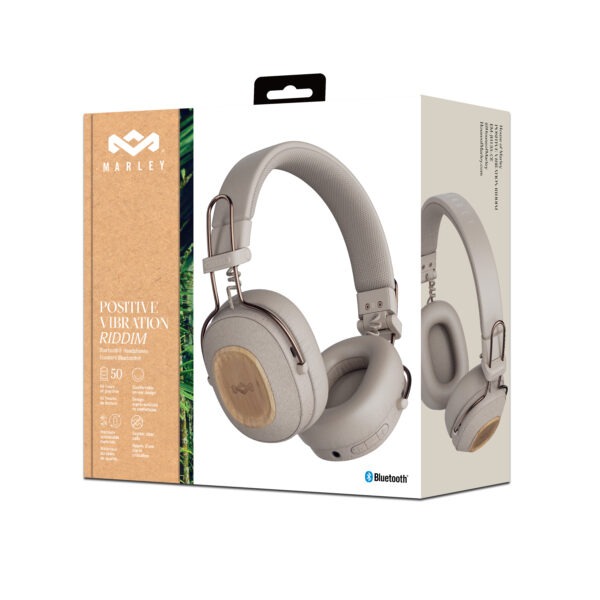 House of Marley Positive Vibration Riddim On-Ear Headphones, 50-Hour Playtime, Quick Charge, Crystal Clear Calls, Sustainable Bamboo - Image 8