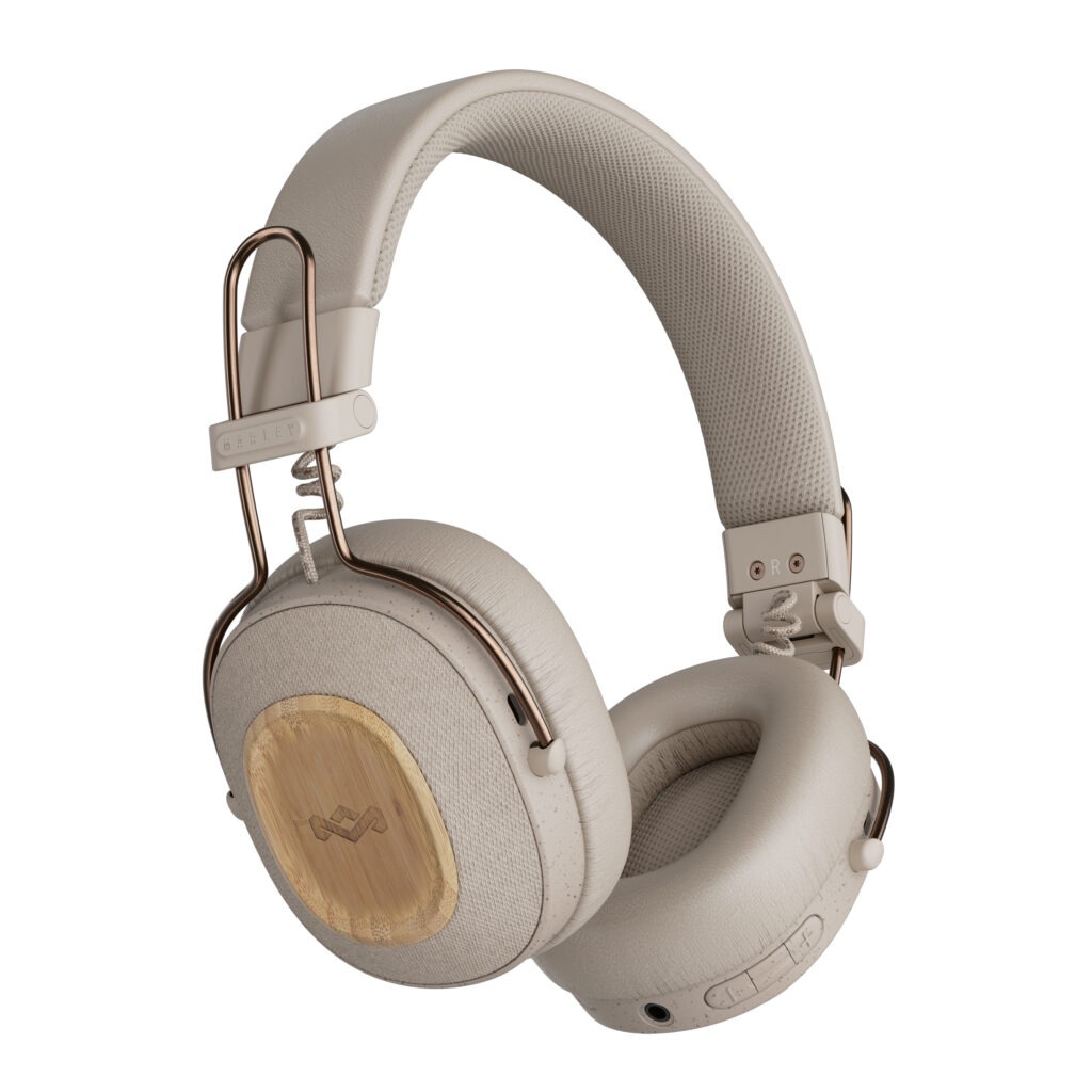 House of Marley Positive Vibration Riddim On-Ear Headphones, 50-Hour Playtime, Quick Charge, Crystal Clear Calls, Sustainable Bamboo