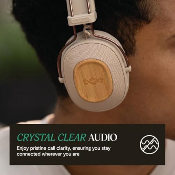 House of Marley Positive Vibration Riddim On-Ear Headphones, 50-Hour Playtime, Quick Charge, Crystal Clear Calls, Sustainable Bamboo - Image 6