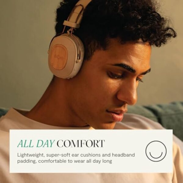 House of Marley Positive Vibration Riddim On-Ear Headphones, 50-Hour Playtime, Quick Charge, Crystal Clear Calls, Sustainable Bamboo - Image 7