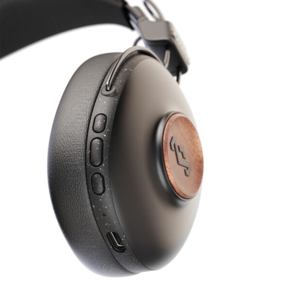 House of Marley Positive Vibration Frequency: Over-Ear Wireless Headphones with Microphone, Wireless Bluetooth Connectivity, 34 Hours of Playtime and Quick Charge Technology, Signature Black - Image 2