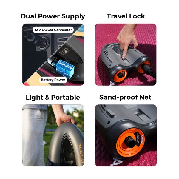EVO SUP PUMP PRO -45PSI & 8000mAh Built-in Battery SUP & Tire Pump - Image 9
