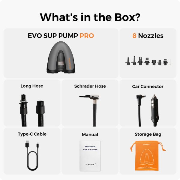 EVO SUP PUMP PRO -45PSI & 8000mAh Built-in Battery SUP & Tire Pump - Image 3