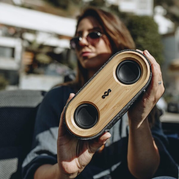 House of Marley Get Together 2 Mini: Portable Speaker with Wireless Bluetooth Connectivity, 15 Hours of Playtime and Sustainable Materials, Signature Black - Image 5