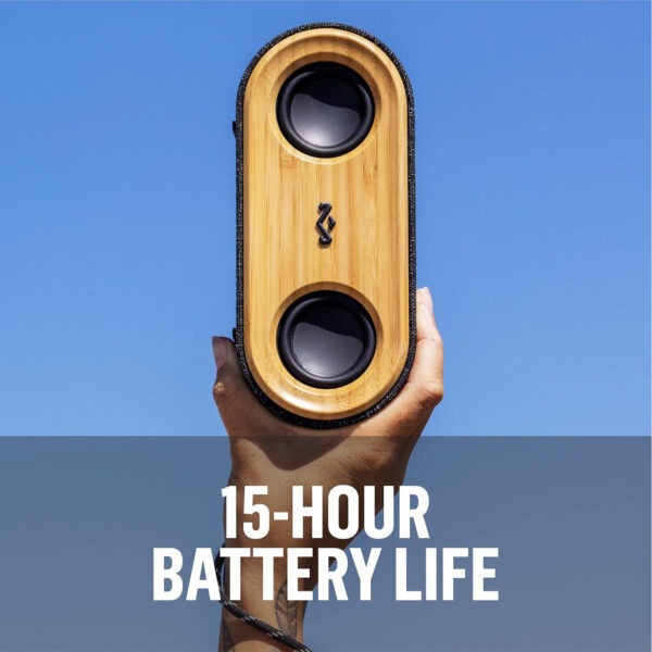 House of Marley Get Together 2 Mini: Portable Speaker with Wireless Bluetooth Connectivity, 15 Hours of Playtime and Sustainable Materials, Signature Black - Image 6