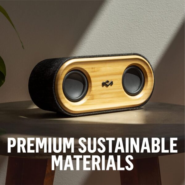 House of Marley Get Together 2 Mini: Portable Speaker with Wireless Bluetooth Connectivity, 15 Hours of Playtime and Sustainable Materials, Signature Black - Image 8