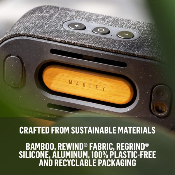 House of Marley Get Together 2 Mini: Portable Speaker with Wireless Bluetooth Connectivity, 15 Hours of Playtime and Sustainable Materials, Signature Black - Image 9