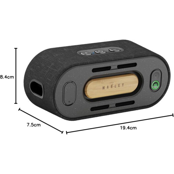 House of Marley Get Together 2 Mini: Portable Speaker with Wireless Bluetooth Connectivity, 15 Hours of Playtime and Sustainable Materials, Signature Black - Image 10